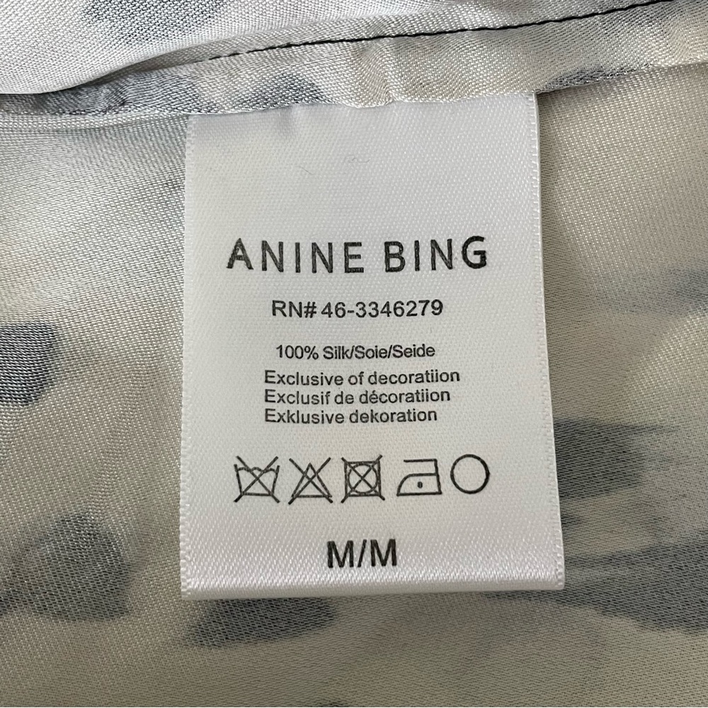 ANINE BING NWT SILK LEOPARD PRINT CAMISOLE TANK TOP MEDIUM LACE TRIM MEDIUM - Picture 11 of 12
